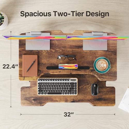 32" Standing Desk Converter, Quick Sit to Stand Desk Riser