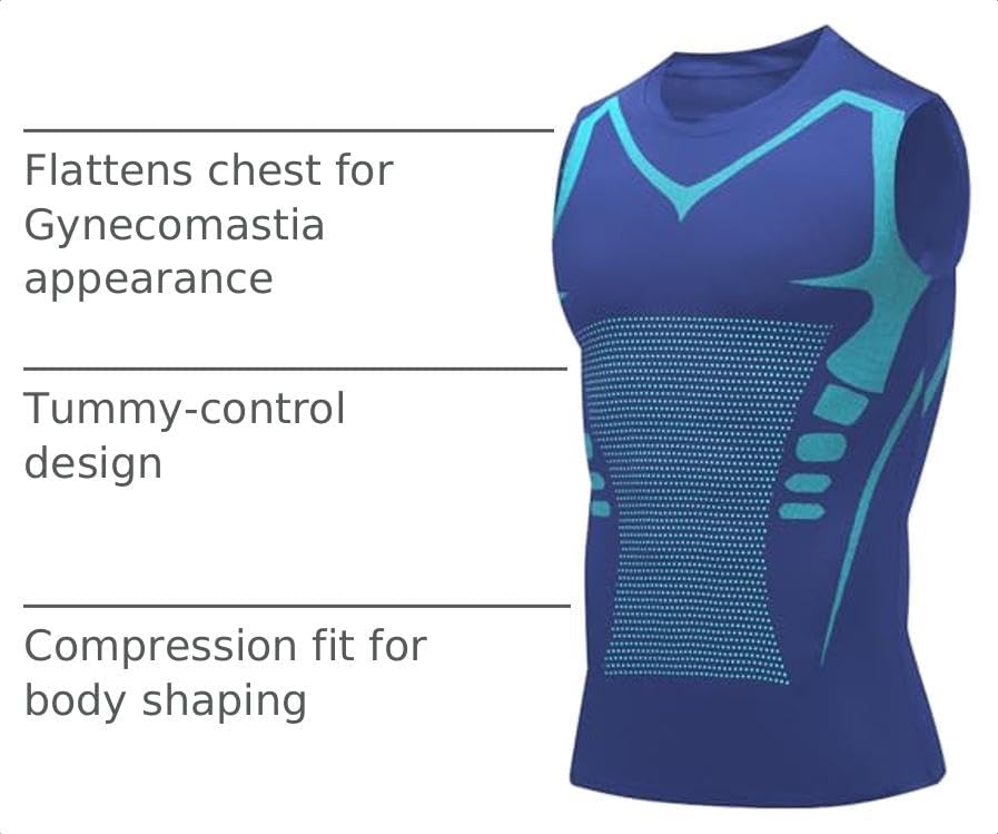 Compression Shirt Men Slimming Body Shaper Vest Crewneck Workout Tank Top