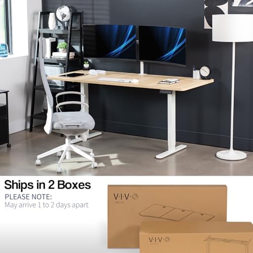 VIVO Light Wood 60 x 24 in Standing Desk, DESK-KIT-E2W1C