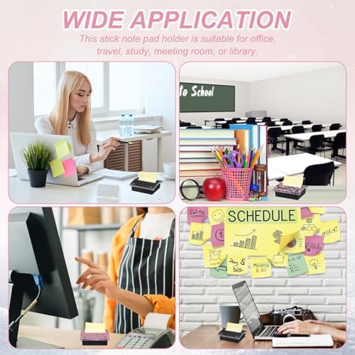 PATIKIL Stick Note Pad Holders 4x4 Sticky Note Dispenser Holder AB Color