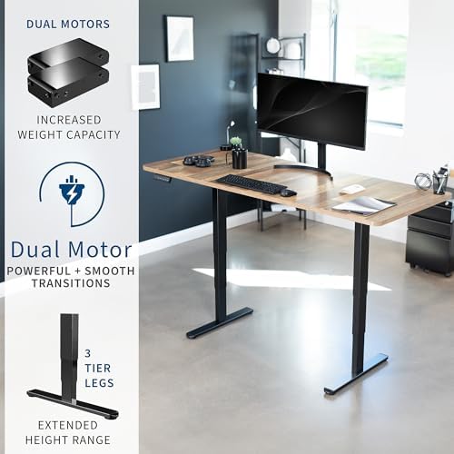 VIVO Reclaimed Wood 71 x 30 in Standing Desk, DESK-KIT-2B7P