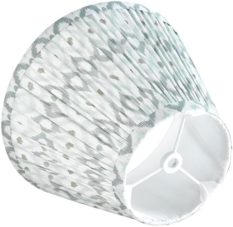 GO&SO Small Pleated Lamp Shades Set of 2 Mini,5"×9"×6.4" Bell Shade Floral
