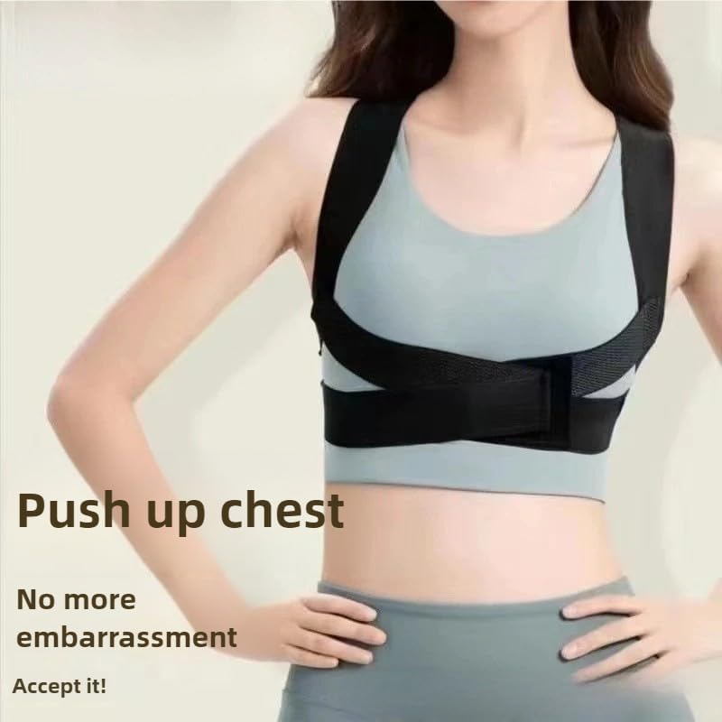1Pcs Posture Corrector with Shaped Biomechanical Design Comfort Fit Back Brace Corrects Hunchback Adjustable Shoulder Straightener Full Size Mid Spine Support Neck Upper Pain Relief(Black) (Small)