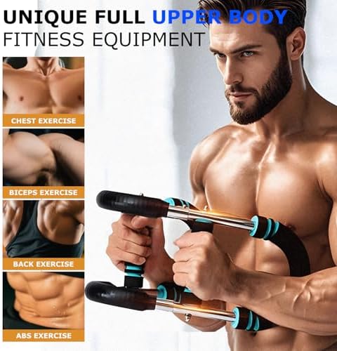 Twister Arm Trainer, 60-100lb Adjustable Chest Workout Equipment, Portable Power Twister Bar, Detachable Design, Arm Trainer for Men, Chest Trainer for Men, Shoulder Muscle Training, Fitness Anywhere