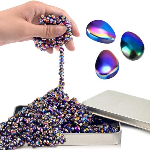 Fidget Toy for Adults Cool Gadgets Gifts for Teen Boys Girls 500pc Office Desk Stuff for Mens ADHD Tools Sensory Autism Stress Anxiety Fidgets Beads Balls Ferrite Putty Stones Easter Basket Stuffer