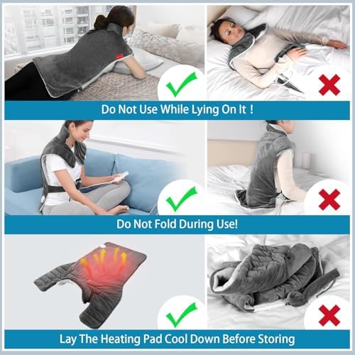 Comfytemp Heating Pad for Back Neck Shoulders, Weighted Electric Heated Pad