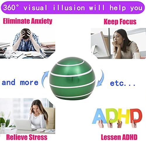 Desk-Fidget-Kinetic-Toys Cool-Gadgets: Cool-Stuff Thing Game Toy for Adult Teen Children Kid, Optical-Illusion Stress Relief Gifts for Man Women Home Office School Christmas Spinning Up 180 Seconds