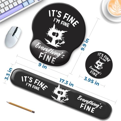 Mouse Pad and Keyboard Wrist Rest Support,Ergonomic Mouse Pad Set