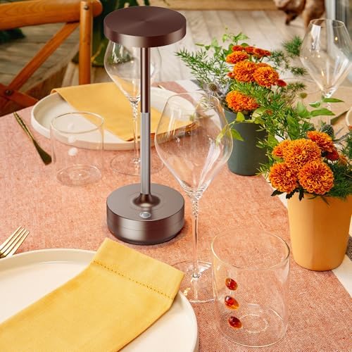 LED Cordless Table Lamp Rechargeable,Battery Powered Outdoor Table Light