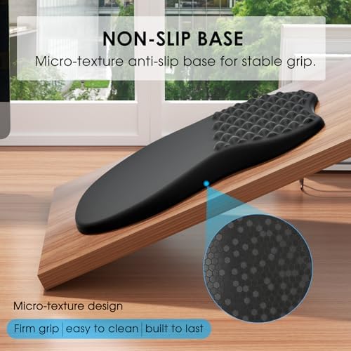 MROCO Ergonomic Mouse Pad with Wrist Support, Memory Foam Wrist Rest, Black