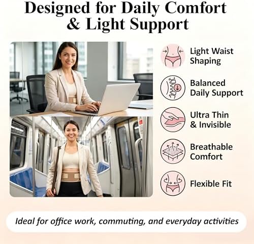 RANDY SUN Lumbar Support Belt, Light Taupe, XL/XXL (Waist: 39"-43")