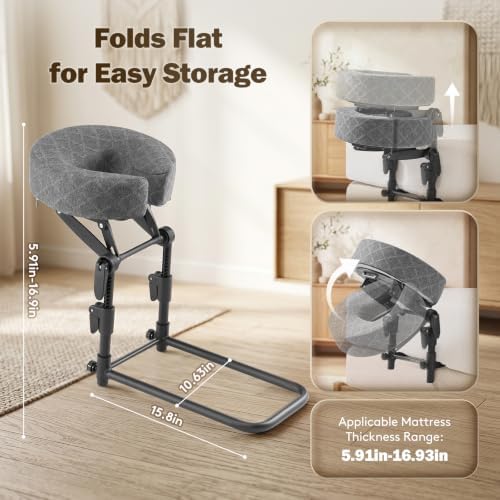 Massage Headrest for Bed, Bed Massage Head Holder & Face Cradle with Pillow