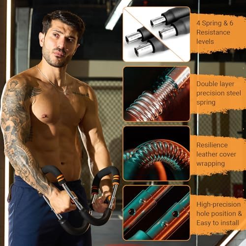 Twister Arm Trainer, Adjustable 6 Resistance Levels(30-120lb) with Poster