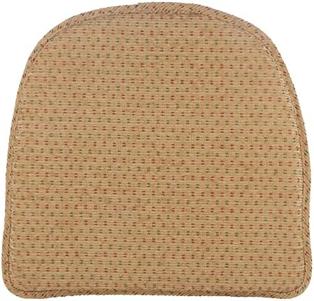 Klear Vu Raindrop The Gripper Non Slip Chair Cushions, Soft & Comfortable Seat Pad, Sitting Pillow for Kitchen, Dining or Office, 2 Count (Pack of 1), Natural