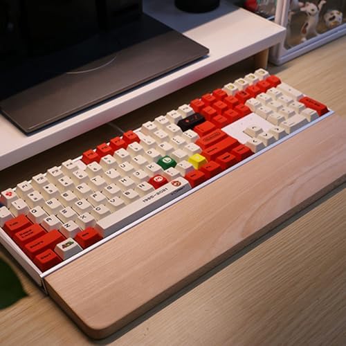 HomeDo Wooden Ergonomic Wrist Rest for Mechanical Keyboard,Fits 104 Key