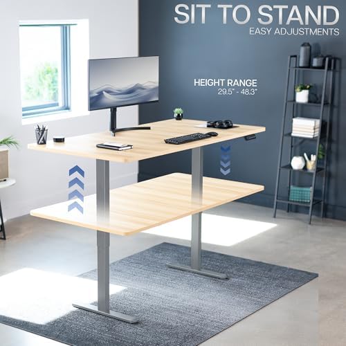 VIVO Light Wood 71 x 36 in Standing Desk, DESK-KIT-E2G7C-36