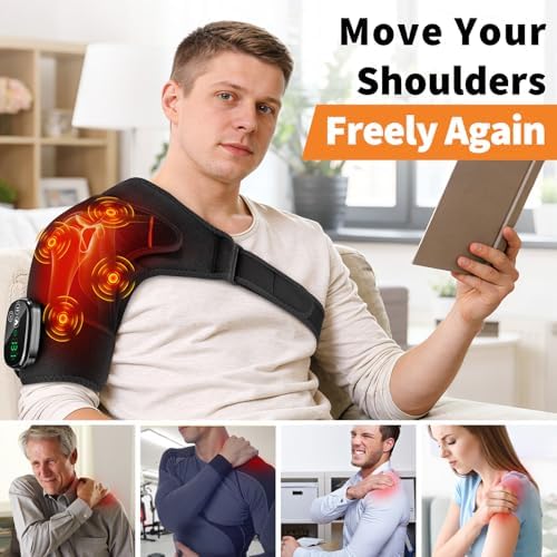 BAISEMAIN Shoulder Heating Pad with Massage for Rotator Cuff Relief
