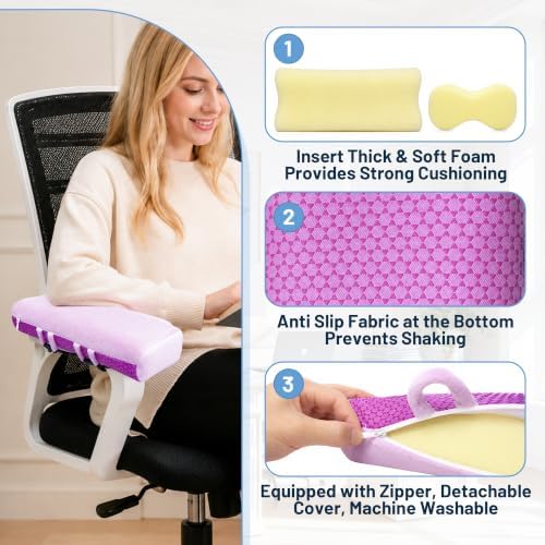 SPRING SEAON Office Chair Arm Covers Pads Premium Desk Chair Elbow Pads