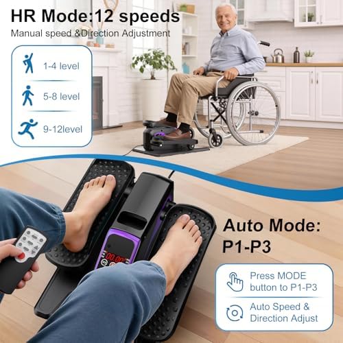 Under Desk Elliptical Leg Exerciser While Sitting for Seniors