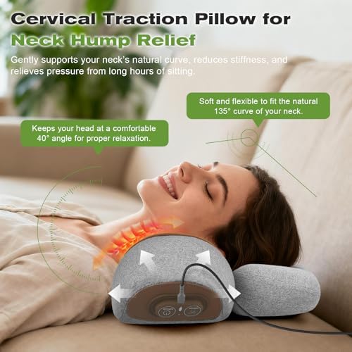 3-in-1 Neck Massager Pillow with Heat, Vibration & Gentle Traction
