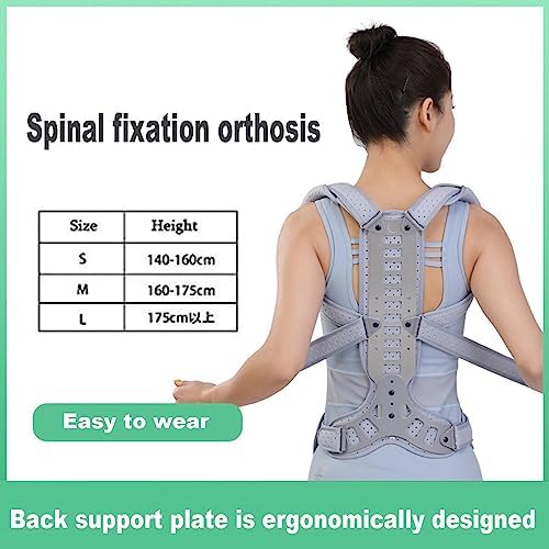 SFKLYU Adjustable Scoliosis Orthosis Spinal Correction Brace Spinal Orthosis Fixation Brace Back Correction Bracket for Aldult Men and Women,L