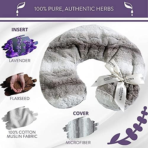 Sonoma Lavender Luxury Lavender Neck Pillow, Angora Platinum