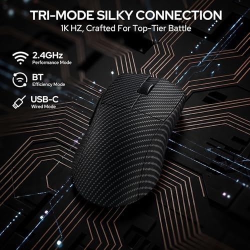 Redragon M916 Wireless 49G Ultra-Light Gaming Mouse 45K DPI Remapping Keys