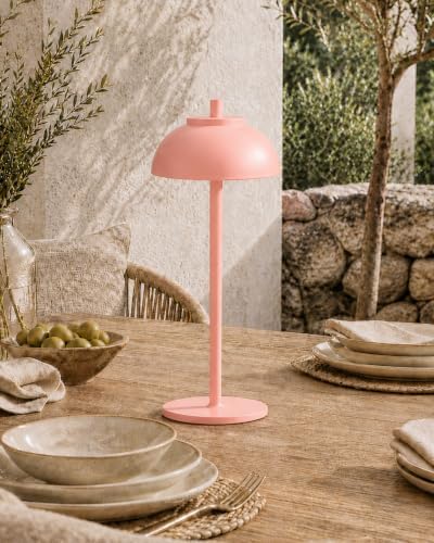 Pink Cordless Table Lamps, Rechargeable LED Touch Lamp, 2 Pack