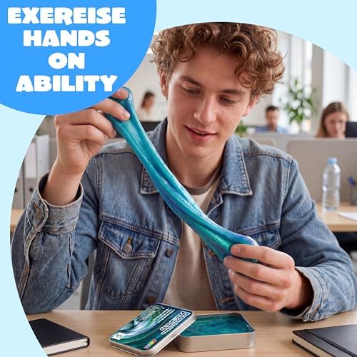 JOYIN Peacock Blue Pearl Putty 4.23oz (120g), Therapy Putty, Slime for Kids, Anxiety & Stress Relief Toys, Great Sensory Experience, Never Dry Out, Birthday Gifts, Party Favors, Halloween, Christmas
