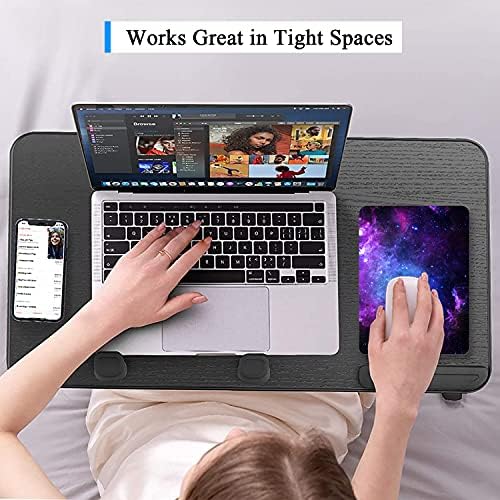 Atufseat Small Mouse Pad, Mini Mouse Pad 6 x 8 Inch, Thick Rubber Waterproof Mouse Mat, Cute Mousepad for Men Kids Wireless Mouse Mini Laptops Keyboard Tray Home Office Travel, Blue Purple Galaxy