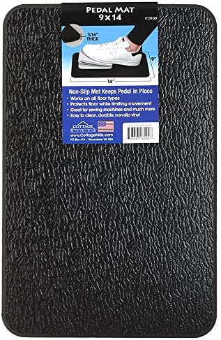 Stay-in-Place Pedal Mat - 9" x 14" - Keeps Sewing Machine Pedal in Place