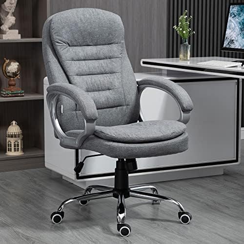 High Back Executive Office Chair with Padded Armrests and Tilt