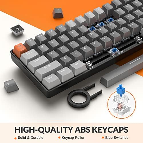 MAGIC-REFINER RK68 Compact 68 Keys Wireless Mechanical Gaming Keyboard