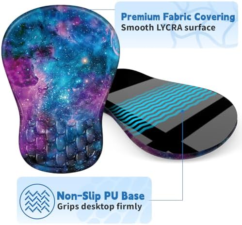 YIWEI Ergonomic Mouse Pad with Wrist Rest for Carpal Tunnel Pain Relief