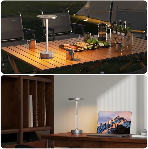 TBBGA 1 Pack Rechargeable Cordless Table Lamp, 5000mAh Battery Table Light