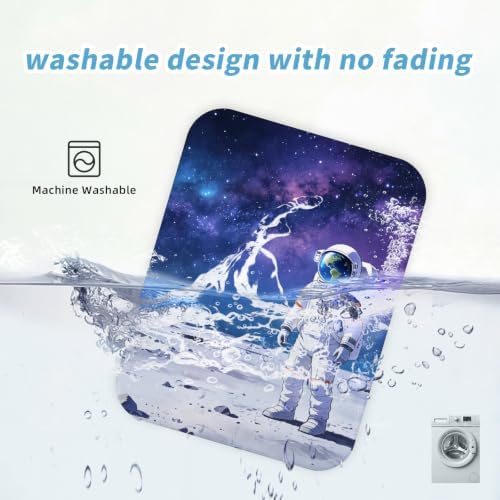 Small Mouse pad, with Edge-Sewn Design, extends Service Life by Twice, occupying the Optimal Size for the Mouse and Wrist Position. (Astronaut)