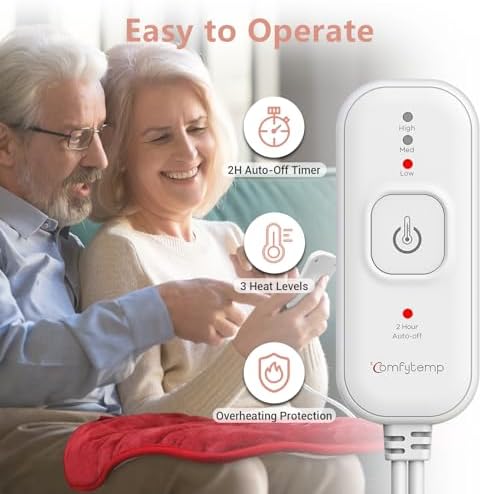 Comfytemp Weighted Heating Pad for Back & Period, FSA Eligible HSA, 12 x 24