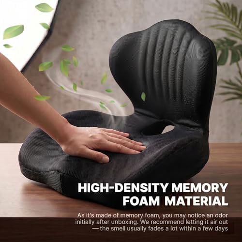 Ergonomic Memory Foam Seat Cushion with Back Support
