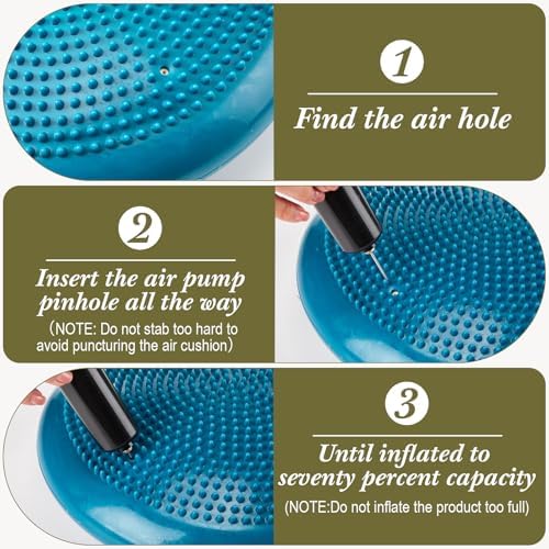 Libima 4 Pcs Wiggle Seat for Kids Inflated Wobble Cushion
