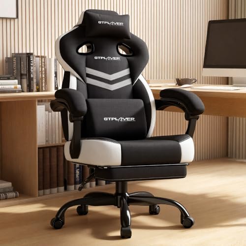 GTPLAYER Gaming Chair for Adults, Ergonomic High Back Chair with Footrest