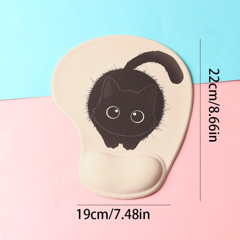 1PC Ergonomic Mouse Pad with Wrist Support – Non-Slip Base Smooth Surface for Computer Laptop Home Office Use