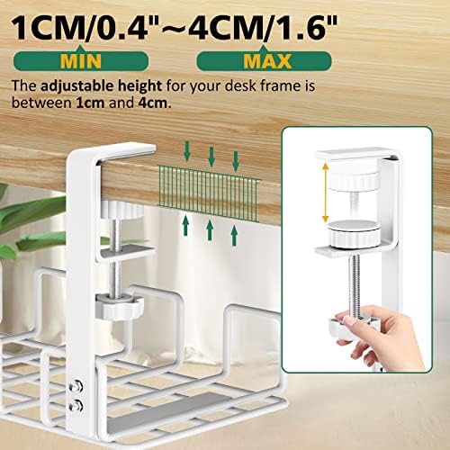 Under Desk Cable Management Tray No Drill Steel 15.7"