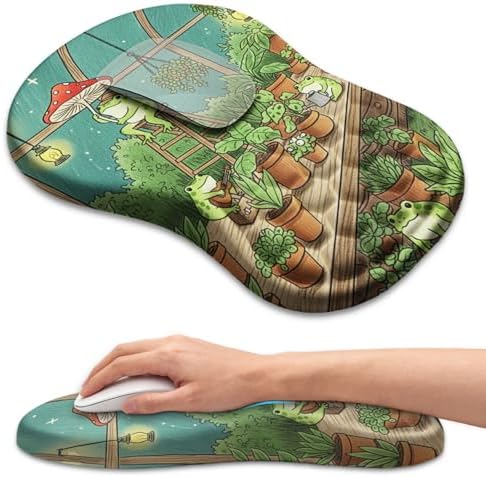 Ergonomic Mouse Pad with Wrist Rest, Memory Foam Wrist Support,Massage Bump