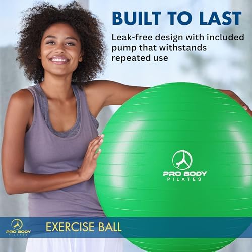 ProBody Pilates Yoga Ball - Gym Grade Exercise Ball