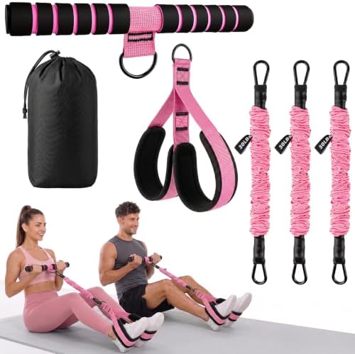 Multifunctional Foot Pedal Resistance Band Set 30-90LB