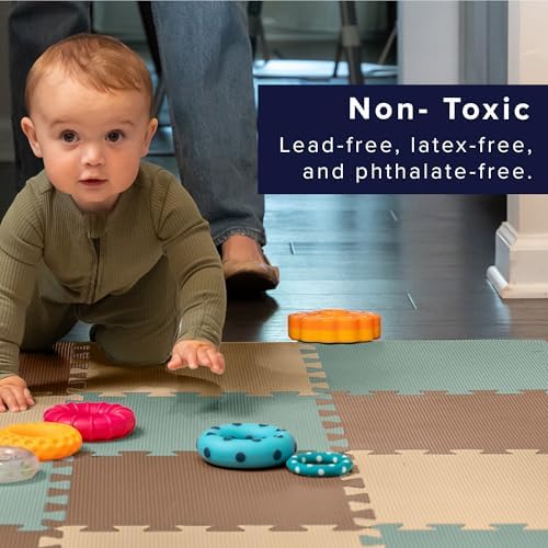 We Sell Mats Interlocking Foam Floor Tiles - 3/8" Thick Green/Brown 18-Pack