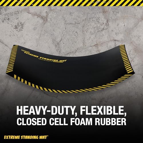 Standing Mat Industrial Anti-Fatigue for Work, 3' x 7' x 1", Black Foam