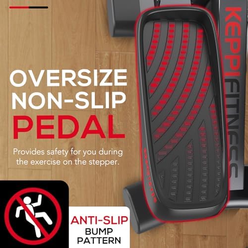 Keppi Fitness Stair Stepper, Steppers for Exercise at Home, Stepper with 2 Pairs of Resistance Bands for Efficient Cardio - Fitstep Series