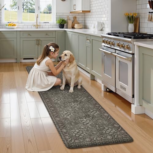 KIMODE Anti Fatigue Mats for Kitchen Floor, Farmhouse Kitchen Runner Rugs