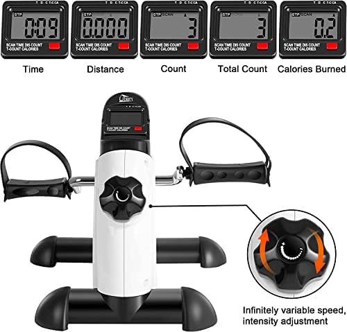 Mini Exercise Bike, Uten Under Desk Bike Pedal Exerciser, Peddler Exerciser
